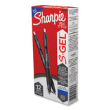 Sharpie® S-Gel™ S-Gel High-Performance Gel Pen, Retractable, Bold 1 mm, Blue Ink, Black Barrel, Dozen (SAN2096187) Box of 12