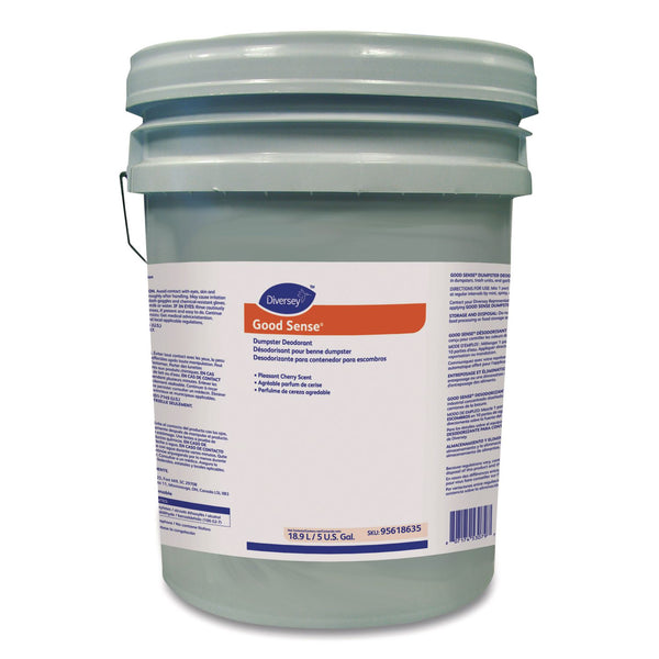 Diversey Good Sense Dumpster Deodorant, Cherry, 5 gal (DVO95618635) Each