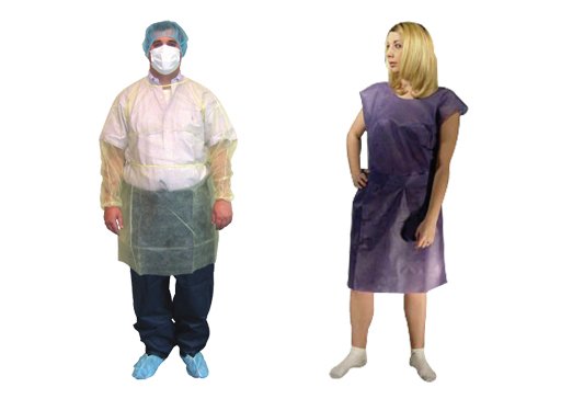 Dukal Patient Exam Gown Medium Dark Blue Disposable (527818_CS) 50/CS