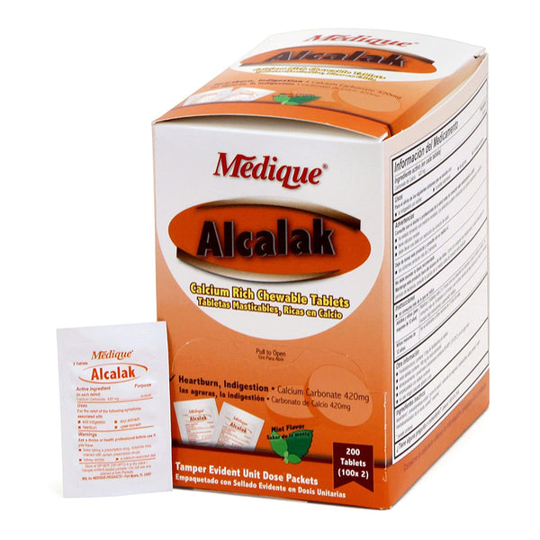 Alcalak Antacid 420 mg Strength Chewable Tablet 200 per Box (336980_CS) 2400/CS