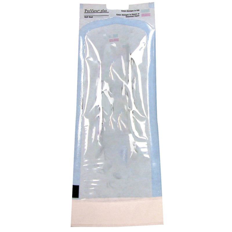 ProView® plus Sterilization Pouch Gas / Steam / Chemical Vapor 3-1/2 X 5-1/4 Inch Transparent / Blue Self Seal Paper / Film (379687_CS) 1200/CS
