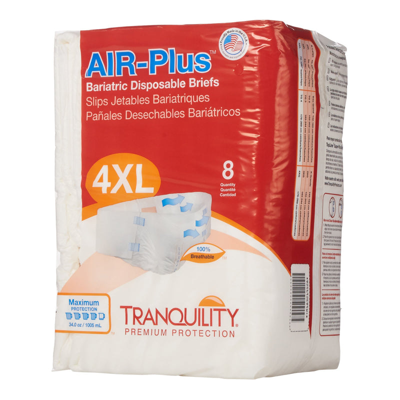Tranquility® AIR-Plus™ Bariatric Unisex Adult Incontinence Brief 4 to 5X-Large Disposable Heavy Absorbency (763435_CS) 32/CS