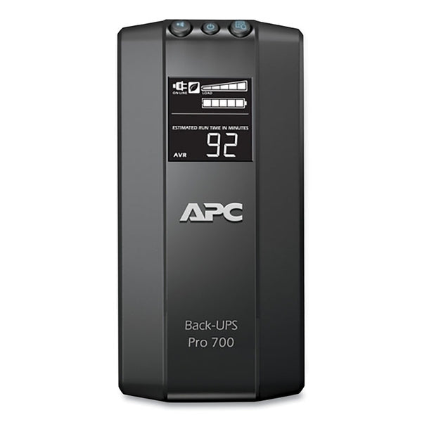 APC® BR700G Back-UPS Pro 700 Battery Backup System, 6 Outlets, 700 VA, 355 J (APWBR700G)