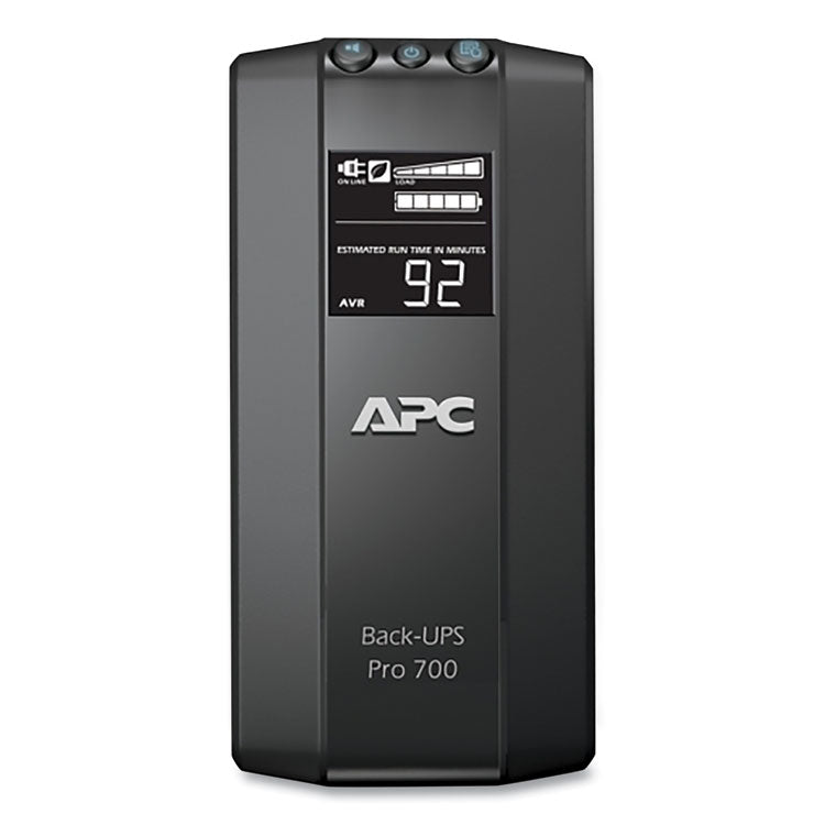 APC® BR700G Back-UPS Pro 700 Battery Backup System, 6 Outlets, 700 VA, 355 J (APWBR700G) Each