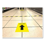 Avery® Social Distancing Floor Decals, 8.5 x 11, This Way, Yellow Face, Black Graphics, 5/Pack (AVE83022)