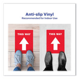 Avery® Social Distancing Floor Decals, 8.5 x 11, This Way, Red Face, White Graphics, 5/Pack (AVE83091) Pack of 5