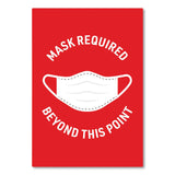 Avery® Preprinted Surface Safe Wall Decals, 7 x 10, Mask Required Beyond This Point, Red Face, White Graphics, 5/Pack (AVE83177) Pack of 5