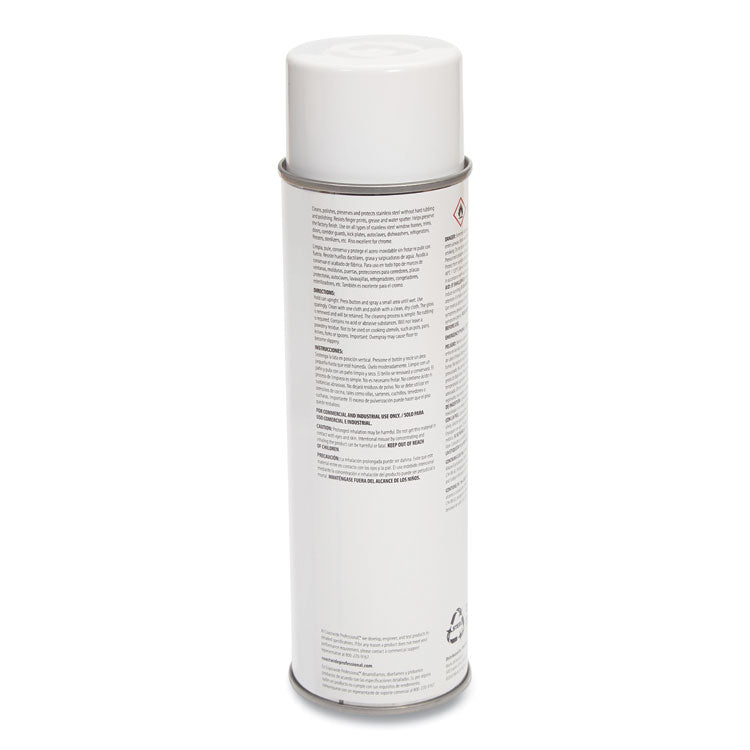 Coastwide Professional™ Stainless Steel Cleaner and Maintainer, Fresh and Clean, 16 oz Aerosol Spray, 6/Carton (CWZ58498A50877)