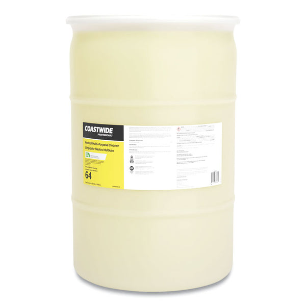 Coastwide Professional™ Neutral Multi-Purpose Cleaner 64 Eco-ID Concentrate, Citrus Scent, 55 gal Drum (CWZSEB640055BCC)