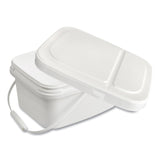 Diversey™ Polypropylene Dry Wipe Charging Bucket, White, 12/Box (DVOD1229387) Box of 12