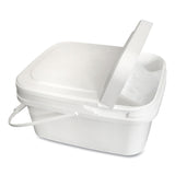 Diversey™ Polypropylene Dry Wipe Charging Bucket, White, 12/Box (DVOD1229387) Box of 12