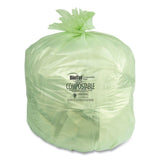 Heritage BioTuf Trash Bag, 30 gal Capacity, 28" x 45" x 1 mil Thickness, 125/Box, Green (HERY5645YER01) Case of 125
