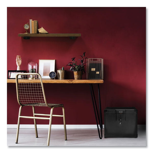 Honeywell Molded Fire and Water File Chest, 16 x 12.6 x 13, 0.6 cu ft, Black (HWL1536) Each