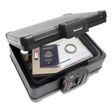 Honeywell Fire and Waterproof Safe with Touchpad Lock, 15.9 x 13.1 x 6.7, 0.24 cu ft, Black (HWL1553) Each