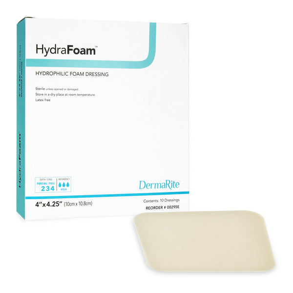 HydraFoam™ Foam Dressing 4 X 4-1/4 Inch Without Border Waterproof Backing Nonadhesive Rectangle Sterile (719722_EA) 1/EA