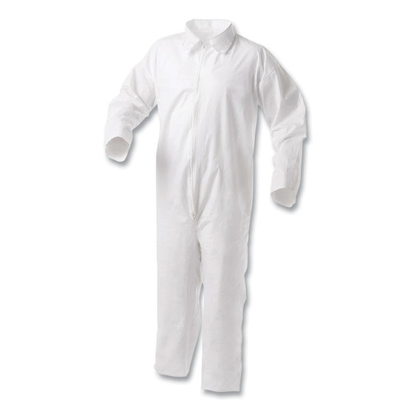 KleenGuard™ A35 Liquid and Particle Protection Coveralls, Zipper Front, 2X-Large, White, 25/Carton (KCC38920)