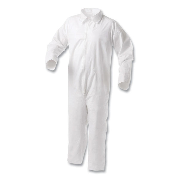 KleenGuard™ A35 Liquid and Particle Protection Coveralls, Zipper Front, 2X-Large, White, 25/Carton (KCC38920) Case of 25