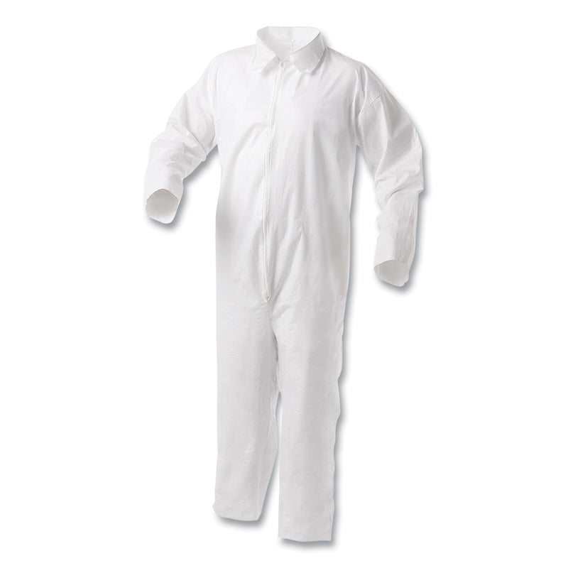 KleenGuard™ A35 Liquid and Particle Protection Coveralls, Zipper Front, 2X-Large, White, 25/Carton (ANS38920) Case of 25