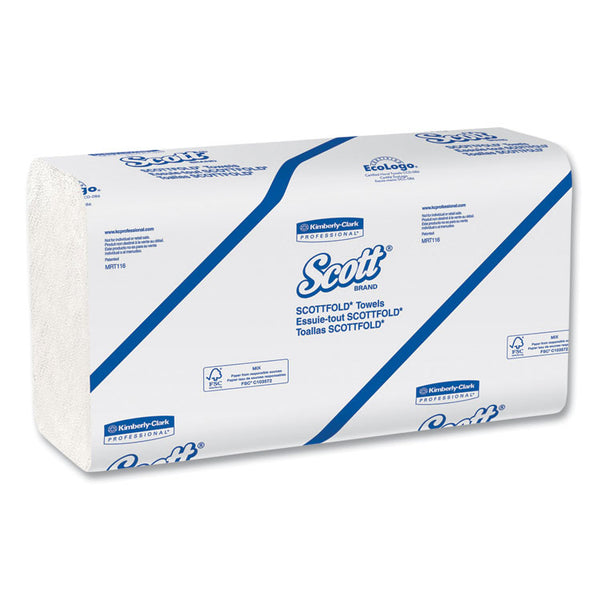 Scott® Essential Low Wet Strength Multi-Fold Towels, 1-Ply, 9.4 x 12.4, White, 175/Pack, 25 Packs/Carton (KCC45957) Case of 4375