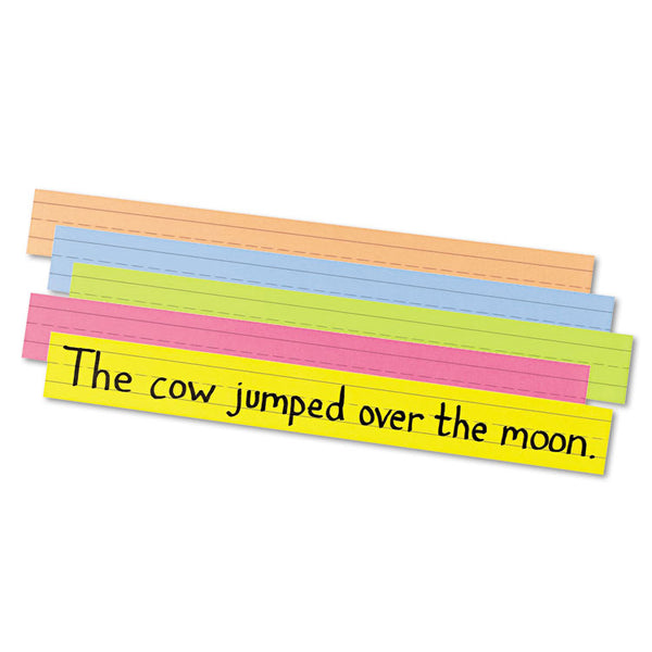 Pacon® Sentence Strips, 24 x 3, Assorted Bright Colors, 100/Pack (PAC1733) Pack of 100