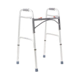 McKesson Dual Release Folding Walker Adjustable Height Aluminum Frame 350 lbs. Weight Capacity 32 to 39 Inch Height (1088076_CS) 1/CS