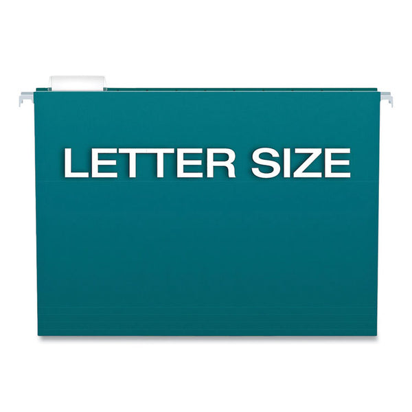 Pendaflex® Recycled Hanging File Folders, Letter Size, 1/5-Cut Tabs, Assorted Colors, 25/Box (PFX81667) Box of 25