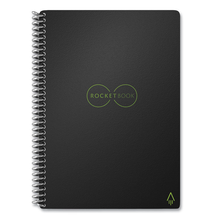 Rocketbook Core Smart Notebook, Dotted Rule, Black Cover, (18) 8.8 x 6 Sheets (RKBERCAFR) Each