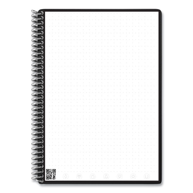 Rocketbook Core Smart Notebook, Dotted Rule, Black Cover, (18) 8.8 x 6 Sheets (RKBERCAFR) Each