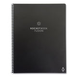 Rocketbook Fusion Smart Notebook, Seven Assorted Page Formats, Black Cover, (21) 11 x 8.5 Sheets (RKBFLRCAFR) Each