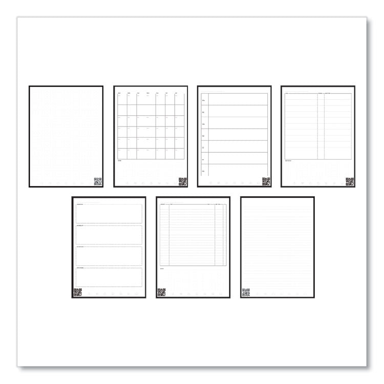 Rocketbook Fusion Smart Notebook, Seven Assorted Page Formats, Black Cover, (21) 11 x 8.5 Sheets (RKBFLRCAFR) Each