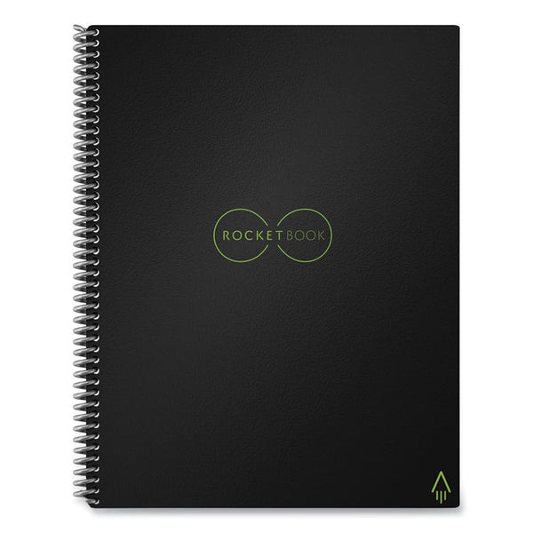 Rocketbook Core Smart Notebook, Dotted Rule, Black Cover, (16) 11 x 8.5 Sheets (RKBLRCAFR) Each