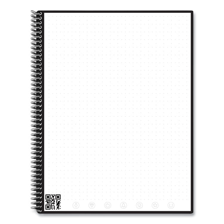 Rocketbook Core Smart Notebook, Dotted Rule, Black Cover, (16) 11 x 8.5 Sheets (RKBLRCAFR) Each