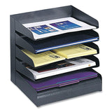 Safco® Steel Horizontal-Tray Desktop Sorter, 5 Sections, Letter Size Files, 12" x 9.5" x 11.25", Black, Ships in 1-3 Business Days (SAF3127BL) Each