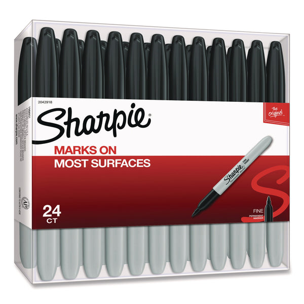 Sharpie Fine Tip Permanent Marker, Fine Bullet Tip, Black, 24/Pack (SAN2042918) Each