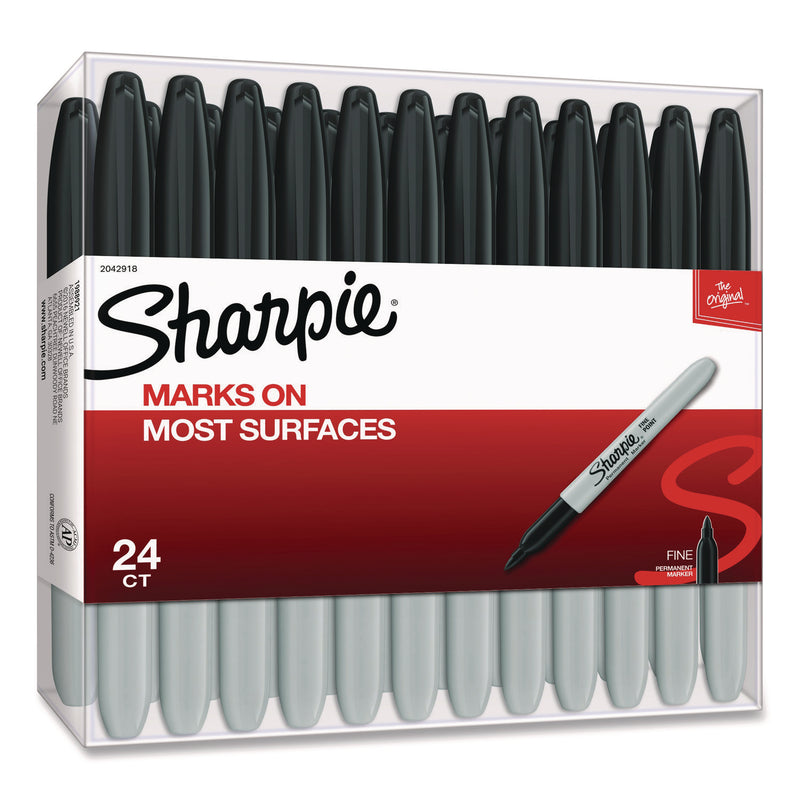 Sharpie Fine Tip Permanent Marker, Fine Bullet Tip, Black, 24/Pack (SAN2042918) Each