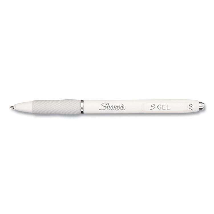 Sharpie S-Gel Fashion Barrel Gel Pen, Retractable, Medium 0.7 mm, Black Ink, Pearl White Barrel, 4/Pack (SAN2126207) Each