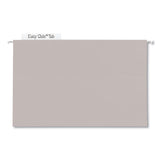 Smead™ TUFF Extra Capacity Hanging File Folders with Easy Slide Tabs, 4" Capacity, Legal, 1/3-Cut Tabs, Steel Gray, 18/Box (SMD64342)