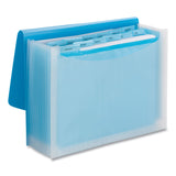 Smead™ Poly Expanding Folders, 12 Sections, Cord/Hook Closure, 1/6-Cut Tabs, Letter Size, Teal/Clear (SMD70869)