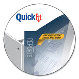 Stride QuickFit Round-Ring View Binder, 3 Rings, 0.63" Capacity, 11 x 8.5, White (STW88000)