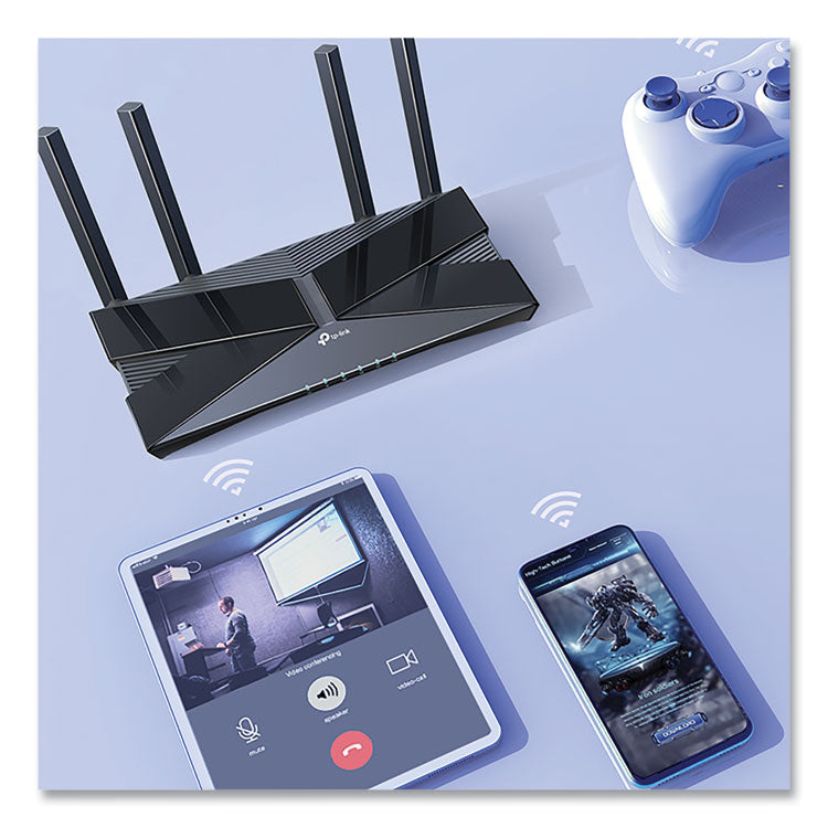 TP-Link ARCHER AX3000 Dual Band Gigabit Wi-Fi 6 Router, 5 Ports, Dual-Band 2.4 GHz/5 GHz (TPLARCHERAX3000) Each