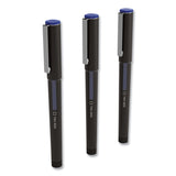 TRU RED™ Roller Ball Pen, Stick, Fine 0.5 mm, Blue Ink, Black/Blue/Clear Barrel, 3/Pack (TUD57320) Each