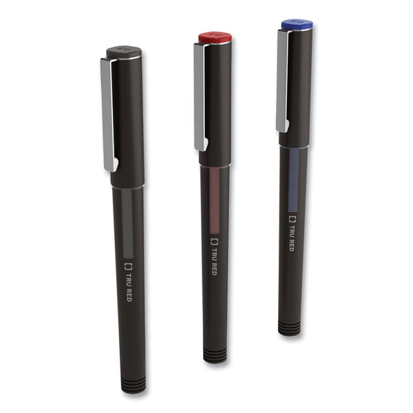 TRU RED™ Roller Ball Pen, Stick, Fine 0.5 mm, Assorted Ink and Barrel Colors, 3/Pack (TUD58251) Each