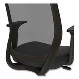 Union & Scale™ Essentials Mesh Back Fabric Drafting Stool with Arms, Supports Up to 275 lb, Black Seat/Back, Black Base (UOS59384) Each