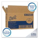 Scott® Essential C-Fold Towels for Business, Convenience Pack, 1-Ply, 10.13 x 13.15, White, 200/Pack, 9 Packs/Carton (KCC03623) Case of 1800