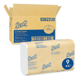 Scott® Essential C-Fold Towels for Business, Convenience Pack, 1-Ply, 10.13 x 13.15, White, 200/Pack, 9 Packs/Carton (KCC03623) Case of 1800