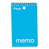 Mead® Wirebound Memo Pad with Wall-Hanger Eyelet, Medium/College Rule, Randomly Assorted Cover Colors, 60 White 3 x 5 Sheets (MEA45354) Each