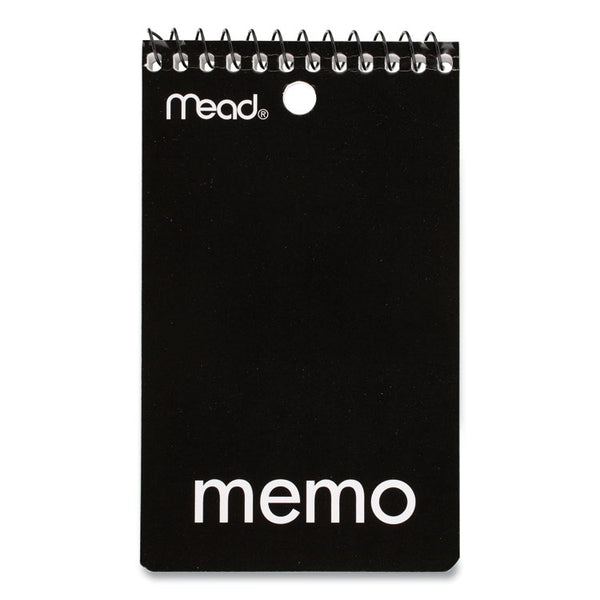 Mead® Wirebound Memo Pad with Wall-Hanger Eyelet, Medium/College Rule, Randomly Assorted Cover Colors, 60 White 3 x 5 Sheets (MEA45354)
