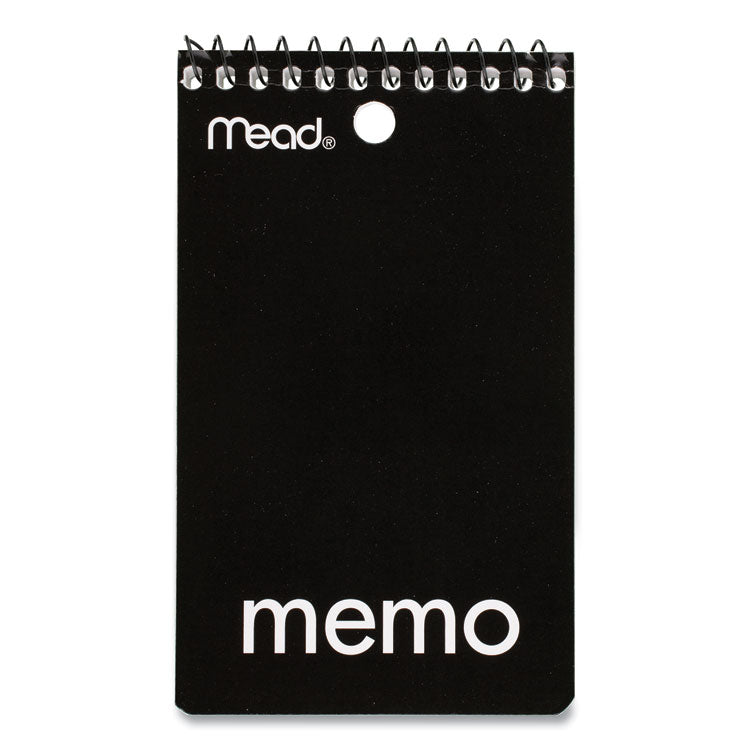 Mead® Wirebound Memo Pad with Wall-Hanger Eyelet, Medium/College Rule, Randomly Assorted Cover Colors, 60 White 3 x 5 Sheets (MEA45354) Each