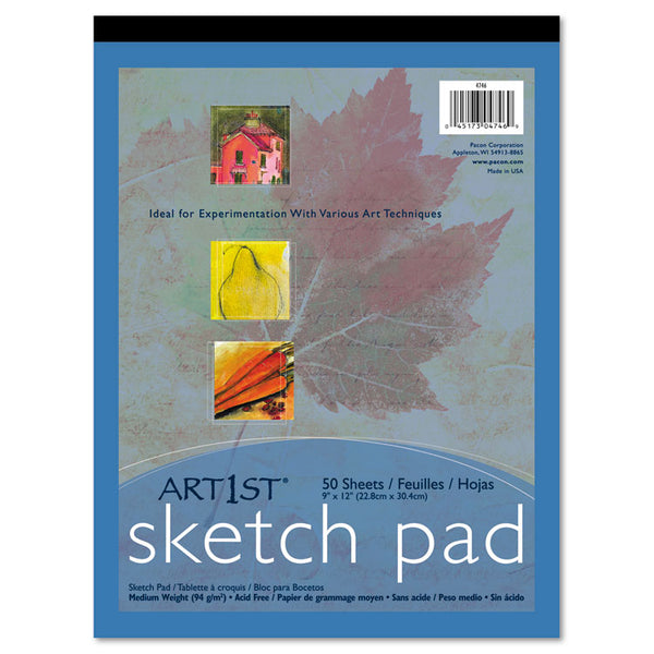 Pacon® Art1st Sketch Pad, Unruled, 50 White 9 x 12 Sheets (PAC4746)