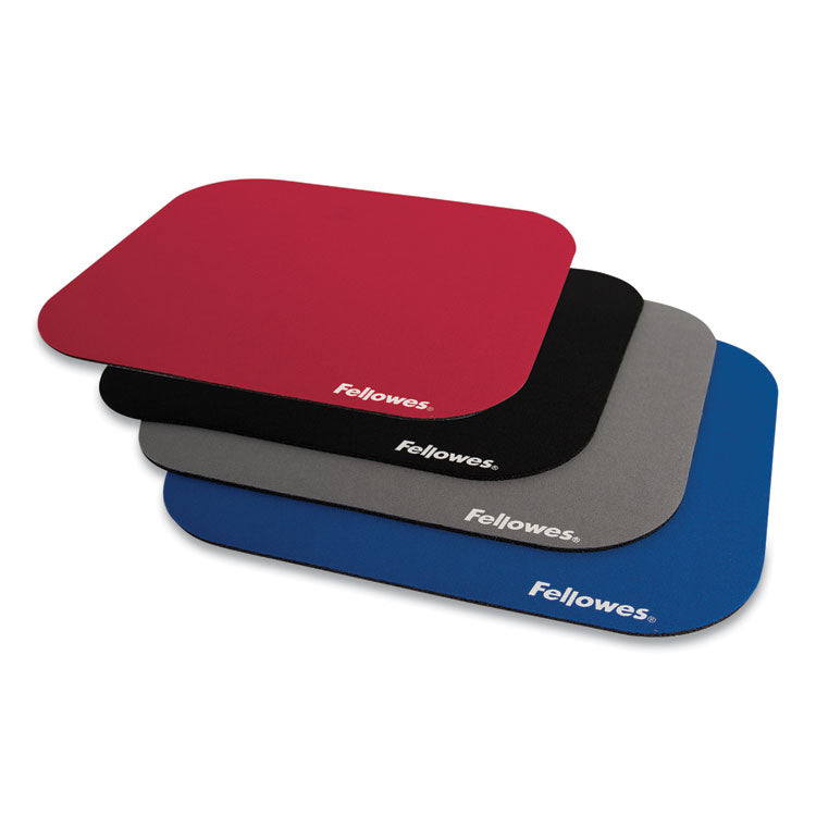 Fellowes® Polyester Mouse Pad, 9 x 8, Black (FEL58024)